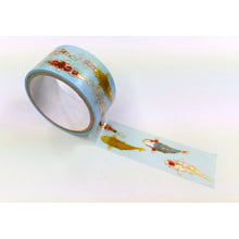 Load image into Gallery viewer, AT517 WASHI TAPE WITH GOLD FOIL CARP
