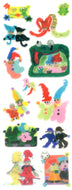 99-002 UOU CUTE STICKER CLOWNS