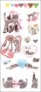 99-008 UOU CUTE STICKER CATS HEARTS