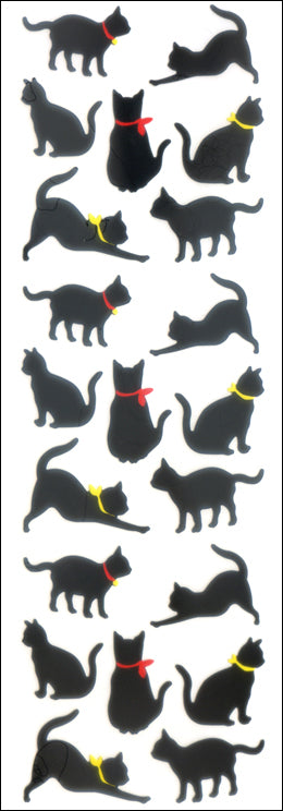AC345 PAPER STICKERS BLACK CATS