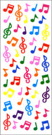CK227 PET STICKERS MUSICAL NOTE