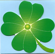 DN092 DIE CUT GREETING CARD CLOVER