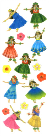 HR267 SPARKLIES LOVELY HULA　DANCERS