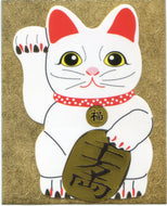 JJ324　JAPANESE　STICKER　LUCKY　CAT