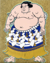 Load image into Gallery viewer, JJ350　JAPANESE　STICKER　UKIYOE　SUMO
