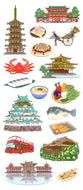 JQ329 WASHI STICKERS SIGHTSEEING KYOTO OSAKA