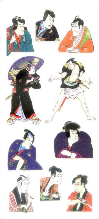 JQ364 WASHI STICKERS UKIYO-E YAKUSHA-E