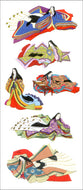 JQ377 WASHI STICKERS HEIAN ELEGANCE