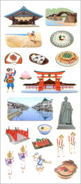 JQ380 WASHI STICKERS WONDERS OF CHUGOKU & SHIKOKU