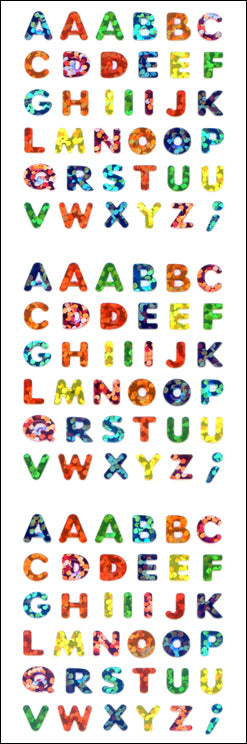 PH158 PRISM STICKERS COLORFUL ALPHABET