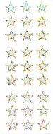 PMS463 STAR STICKERS WHITE