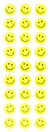 SL435 SMILE FACE STICKERS 14mm Yellow