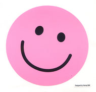 ZB038 PAPER SMILE FACE STICKERS 90mm Pink