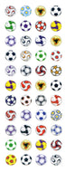ZP049 PET GLITTER STICKERS SOCCER BALLS
