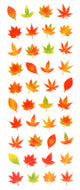 ZP444 PET GLITTER STICKERS AUTUMN LEAVES