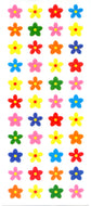 ZP649 PET GLITTER STICKERS COLORFUL FLOWERS