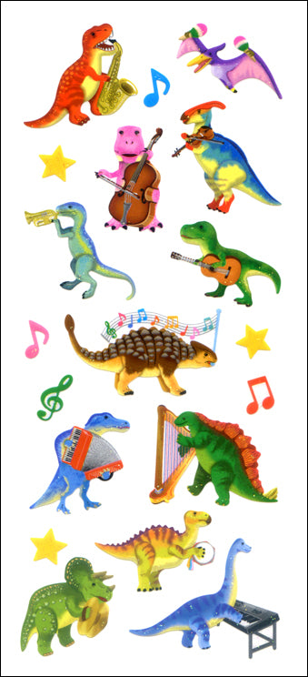 ZQ382 SPARKLIES DINOSAURS MUSICIAN