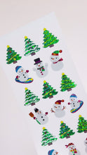 Load and play video in Gallery viewer, XJ570 CHRISTMAS PRISM STICKERS Christmas tree &amp; Snowman
