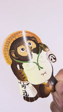 Load and play video in Gallery viewer, JJ383 JAPANESE STICKER TANUKI FIGURE（RACCOON DOG）
