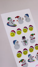 Load and play video in Gallery viewer, XJ555 CHRISTMAS PRISM STICKERS Smile face &amp; Snowman
