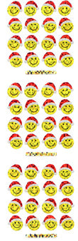 XJ046 CHRISTMAS PRISM STICKERS Smile face