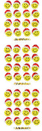 XJ046 CHRISTMAS PRISM STICKERS Smile face