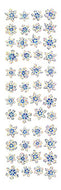 XJ054 CHRISTMAS PRISM STICKERS Snowflakes