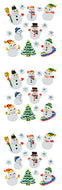 XJ055 CHRISTMAS PRISM STICKERS Snowman