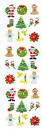 XJ061 CHRISTMAS PRISM STICKERS Christmas time