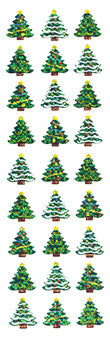 XJ070 CHRISTMAS PRISM STICKERS Christmas tree