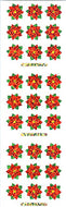 XJ148 CHRISTMAS PRISM STICKERS Poinsettia