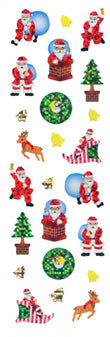 XP368 CHRISTMAS PRISM STICKERS Santa Claus