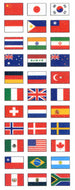 CR329 SPARKLIES NATIONAL FLAGS