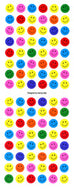 SC198 PAPER STICKERS SMILE FACE  7mm multi-colored