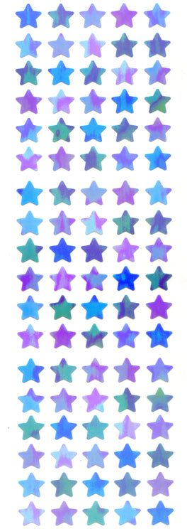 AU207 AURORA STAR STICKERS STAR 8mm BLUEGREEN