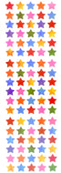 AU215 AURORA STAR STICKERS STAR 8mm MULTI COLORS