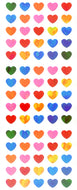 AU614 AURORA HEART STICKERS  RAINBOW COLORS WIDTH 8mm