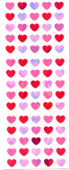 AU621 AURORA HEART STICKERS  3 COLORS WIDTH 8mm