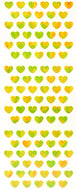 BA104 AURORA HEART STICKERS  YELLOW 7mm