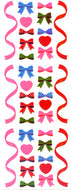 EA060 AURORA STICKERS  BOWS, SWIRLS  & HEARTS