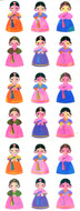 EA077 AURORA STICKERS KOREAN TRADITIONAL WEAR