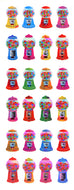 EA086 AURORA STICKERS GUMBALL MACHINES