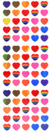 EA098 AURORA STICKERS RAINBOW HEARTS