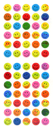 EA880 AURORA STICKERS AURORA SMILE FACE 9mm MULTI-COLORED