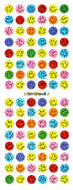 SG198 PRISM SMILE FACE STICKERS 7mm multi-colored