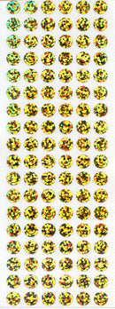 SG679 PRISM SMILE FACE STICKERS 7mm Gold