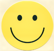 DN035 DIE CUT GREETING CARD SMILE FACE