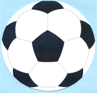 DN049 DIE CUT GREETING CARD SOCCER BALL