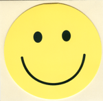DN321 DIE CUT GREETING CARD SMILE FACE