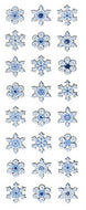 GE054 GLITTER STICKERS SNOWFLAKES